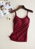 Top de Soporte de Talla Grande Ajustado para Mujer con Almohadilla en el Pecho Largo Medio Sin Aros Camisola Sexy para Mujer Primavera y Verano