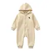 Mono con Capucha y Cremallera de Color Liso Holgado Cómodo Ropa de Abrigo para Bebés y Niños Pequeños Tienda Física Madre y Bebé Abastecimiento al por Mayor
