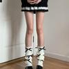 Nuevos Cubrecalcetines de Alta Gama Y2K para Otoño e Invierno, Calentadores de Piernas Tejidos Estilo Universitario, Calcetines Holgados para Pantorrilla Estilo Ballet con Lazo JK