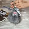 Pingente de Bolsa Boneca Bola de Pelo de Raposa Chaveiro Boneca Fofa Dormindo Pingente de Chaveiro de Carro