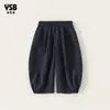 Calça fina Yingsibo para meninos, Calça lanterna de verão para meninas, Calça lisa à prova de mosquitos para meninas