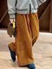 Pantalones de pana anchos nuevos de otoño/invierno estilo japonés para hombres, mujeres y niños, holgados, con caída, casuales, largos, estilo perezoso para niños