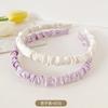 2022 nova tiara creme brilhante tiara plissada elegante francesa simples infantil para todas as ocasiões acessórios de cabelo tiara da Coreia do Sul