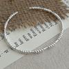 Pulsera de plata de ley 925 con diseño de árbol de higuera, estilo japonés, trenzada, sencilla, con apertura de nicho de Corea del Sur para mujer