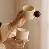 Taza de Café Usada Cerámica Espresso Americano Latte Taza de Café Cerámica Taza de Té Hogar Restaurante Hotel Dropshipping Mayorista