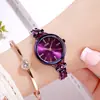 Gedi Reloj de Pulsera para Mujer Moda Impermeable Esfera Grande Correa de Acero Estudiante Sencillo Incrustaciones de Diamante Correa Delgada Estilo Británico