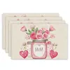 Manteles del Día de la Madre Transfronterizos, Ramos de Flores, Bendiciones de Agradecimiento, Manteles Festivos, Decoración Fotográfica para Restaurantes, Posavasos