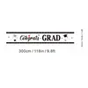 Felicitaciones Graduado Cortina de Puerta Temática Banner Tela de Fondo para Decoración de Escena de Apertura Escolar y Fiesta de Graduación Accesorios y Parejas