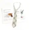 Patrón jk Chica Día Perezoso-libre Marrón Retro Marrón Raya de Corbata dk Uniforme de Soltero Masculino Corbata Estilo Preppy