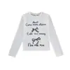 Conjunto Casual de Outono para Meninas 2026 Novo Estilo Crianças Pequenas e Grandes Slim Fit Camiseta de Manga Longa Calça de Moletom com Desenho Calça de Renda de Perna Larga