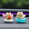 Enfeite de Carro Anjo Gatinho Desenho Animado Criativo Gato Siamês Fofo Estatueta de Resina Decoração de Painel de Carro Presente