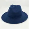 Chapéu Panamá de Feltro Liso para Inverno Transfronteiriço, Chapéu Retrô Britânico, Unissex, para Uso Casual de Cavalheiro