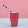 Vaso Mini para Sublimación de Licores de 3 oz Calcomanía de Agua Concentrada Italiana Taza de Café Estampado de Leopardo Vaso de Color Caramelo de Acero Inoxidable