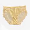 Ropa interior francesa de seda pura sin marcas, fina, transpirable, de algodón puro, con entrepierna a media cintura y encaje sexy para mujer.