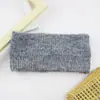Diadema de punto acanalado de color liso estilo europeo y americano, diadema de ala ancha, orejera de lana, accesorio para la cabeza para deportes y yoga, accesorio para el cabello para adelgazar la cara