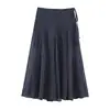 Falda midi elegante transfronteriza europea y americana, nuevo estilo europeo y americano de lunares para mujer