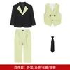 Conjunto de terno outono/inverno para meninos de comércio exterior transfronteiriço, traje de pajem de casamento para crianças, roupa para recital de piano e apresentação de meninos
