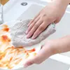 Esponja de Limpeza Doméstica de Veludo Coral Espessado Dupla Face Antiaderente Pano Preguiçoso Toalha de Prato de Cozinha Absorve Água e Limpa