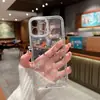 Estilo doce, padrão floral delicado, design de laço de borboleta, capa de telefone transparente para mulheres, adequada para iPhone 18 Pro Max