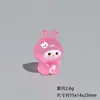 Resina Luminosa Mini Kuromi Sanrio Lindo Accesorios para Joyería DIY Decoración de Escritorio y Coche Pequeños Adornos