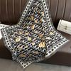 Bufanda Casual a Rayas Bufanda de Viaje para Primavera y Verano para Mujer Chal Decorativo Protector Solar Bufanda Cuadrada Grande de 90 cm Chal Elegante de Moda