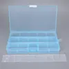 10 15 compartimentos caja de almacenamiento de aretes de múltiples rejillas caja de plástico transparente joyero caja de almacenamiento de cuentas