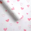 Huaxi Yuyin Papel Corazón Calentador Papel de Envoltura de Flores Papel de Envoltura de Ramo de Regalo DIY Corazón Papel Ouya Materiales Florales