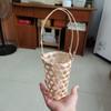 Mini cesta de bambú de fábrica, pequeña cesta para taza de té con leche, cesta de bambú con asa, soporte para taza de café, taza decorativa tejida de bambú, artesanía popular DIY