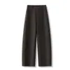 2026 Inverno Novo Calça Casual Larga de Cintura Alta Feminina com Acolchoamento de Veludo Espesso Perna Larga Versátil Caimento Calça Casual Formato Banana