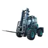Empilhadeira quatro rodas tudo-em-um, empilhadeira off-road a combustão quatro rodas todo-o-terreno, equipamento de transporte para canteiro de mineração, empilhadeira de engenharia