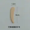 Colher Facial de Madeira de Bambu Natural, Colher de Crescente Gua Sha Descartável, Mini Espátula de Mistura, Ferramenta de Dosagem de Beleza, Personalizável