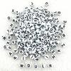 Cuentas Sueltas Acrílicas de 4X7 mm, Varios Estilos de Cuentas Coloridas con el Alfabeto Inglés, Accesorios para Joyería DIY, Cuentas para Pulsera