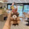 Xale Estilo Coreano terry Chaveiro de Urso Fofo Fofo Boneca Pingente de Bolsa Fofo Boneca Acabada Pingente para Mulheres