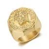 Joyería Personalizada Retro Europea y Americana al por Mayor Anillo de Mitología Griega Antigua de Acero Inoxidable Anillo Personalizado para Hombre de Acero de Titanio