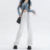 Calças retas femininas 2025 primavera e outono novas calças jeans mop pernas largas cintura alta soltas slim Xintang fábrica atacado