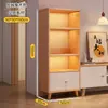Estante de Armazenamento para Livros, Estante de Chão Multicamadas para Sala de Estar Uso Doméstico Gabinete de TV Estante Lateral para Livros, Novo Gabinete de Exibição à Prova de Poeira, Gabinete de Armazenamento
