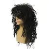 Peluca de Halloween COS Disfraz Negro Hombres Fiesta Disco Rock Cabello Rizado Halloween COSPLAY