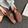 Sapatos Birkenstock Retrô Floresta para Mulheres, Novo Estilo Outono, Sola Grossa, Sola Macia, Mocassins Slip-On que Aumentam a Altura