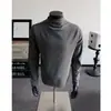 Camiseta de Terciopelo Alemán para Hombre, Nueva de Otoño e Invierno, Cuello Cruzado, Ajustada, Manga Larga, Estilo Americano Atractivo, Color Sólido, Camiseta Interior