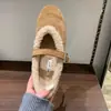 Sapatos de pelúcia da moda estilo coreano estilo fada para mulheres, novos sapatos Mary Jane outono e inverno 2026, sapatos de algodão Birkenstock