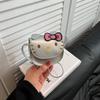 Monedero Mini de Moda de Alto Valor Lindo Gato Versátil Pequeño Princesa Elegante Bolsa para Lápiz Labial Bloque de Color