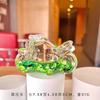 Llavero Creativo de Botella de Derrape de Motocicleta Luminosa de Ensueño Juguete Lindo de Cristal con Arena Movediza para Alivio del Estrés Pequeño Adorno Colgante
