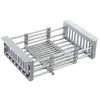Cesta escurridora para fregadero de acero inoxidable, escurridor extensible, lavabo de cocina para verduras, escurridor para frutero, escurridor de platos, estante de almacenamiento