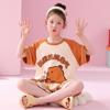Pijama de Niña Estilo Nuevo 2026 Verano Manga Corta Algodón Peinado Niños Niñas Pequeñas Verano Ropa de Casa para Bebé Set