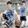 Traje de verano de secado rápido para niños Traje de baloncesto 2025 Nuevo Manga corta Guapo Traje deportivo infantil Moda