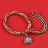 Thangka tejido Xizang reencarnación cuerda de mano mantra de seis sílabas pulsera ocho dioses tutelares joyería significado regalo
