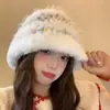 Estilo Nuevo Otoño e Invierno Sombrero de Felpa Colorido Pequeño Dulce Frijol Cortavientos para Mujer, Sombrero de Punto Cálido con Protección para los Oídos para Viaje