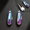 Gota de Agua Malla Larga Color Super Flash Vidrio Agujeros Colgantes Cuentas de Cristal DIY Hecho a Mano Collar Pulsera Joyería Colgante