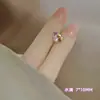 Rosa Claro Cristal K9 Aguja de Plata S925 Perforación de Oreja Uña para Hueso de Oreja Tendencia de Moda Nicho de Alta Gama Transfronteriza Aretes Simples