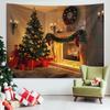 Tapeçaria de Natal Comércio Exterior Transfronteiriço Fundo para Foto de Árvore de Natal Pano Pendurado Decoração de Lareira Festa Personalizado Estilo Nórdico